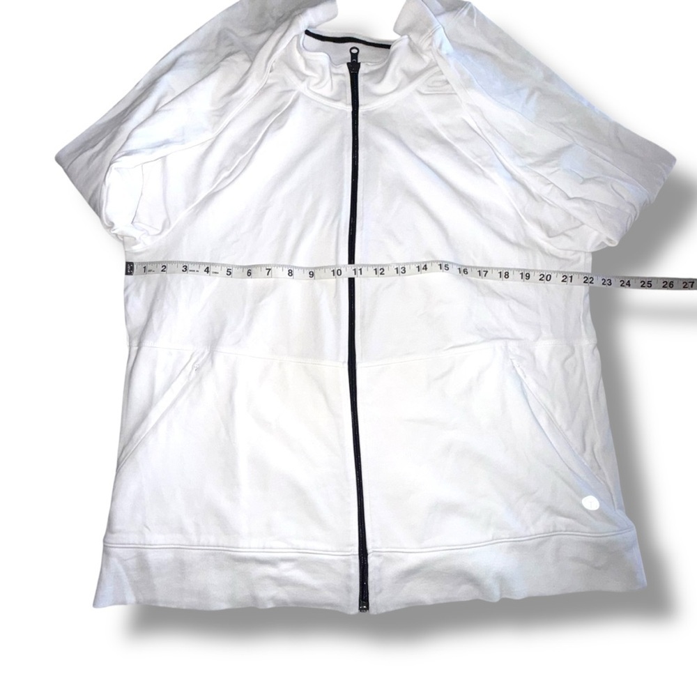 T BY TALBOTS Everyday Yoga Jacket - Solid White XL - Picture 8 of 10